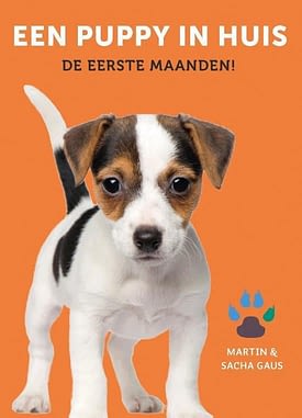 Boek puppy in huis